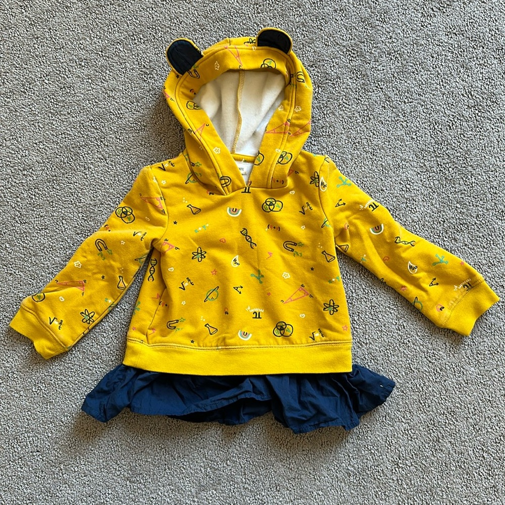 Adorable Tucker + Tate ruffled hoodie size 2T